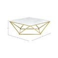thumbnail image 3 of Meridian Furniture Mason Contemporary Stone Coffee Table in Gold, 3 of 4