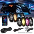 thumbnail image 3 of RGB LED Rock Lights, Multifunction Neon Underglow Waterproof Light with APP Control Multicolor Light, 3 of 5