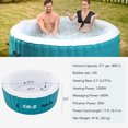 thumbnail image 2 of CO-Z 6' Inflatable Hot Tub Portable 2-4 Person Round Spa Tub for Patio Backyard Green, 2 of 9