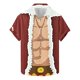 thumbnail image 5 of Camisas de Manga Larga para Hombres, Botón de Impresión Blusa de Cuello, Camisa de Poliéster de Moda Casual, 5 of 7