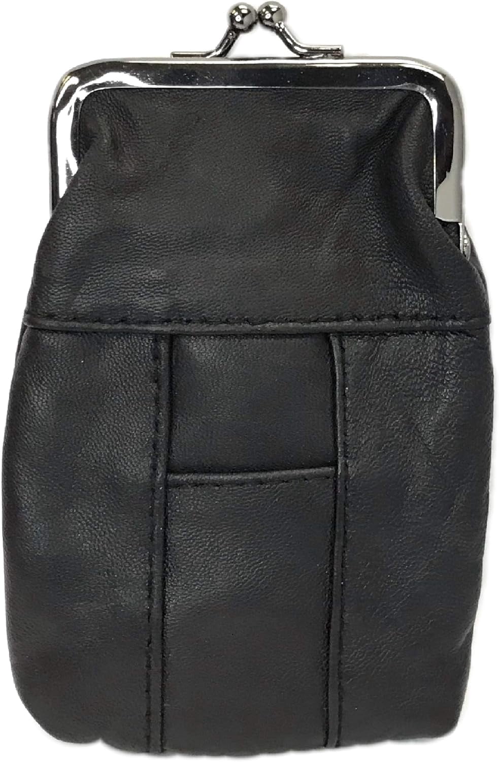 Eclipse Full Lamb Skin Cigarette Case Pouch, Coin Purse, Lighter Holder, Holds 100s Size (Long) , 3202S (Choose Your Own Colors!) (Black & Red)