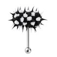 thumbnail image 3 of Vibrating Tongue Ring Stud Barbell Stainless Steel Body Piercing Jewelry, 3 of 5