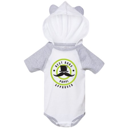 

Inktastic Best Buds Poppi Approved with Tophat and Mustache Gift Baby Boy Bodysuit
