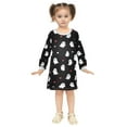thumbnail image 2 of Girls' long-sleeved dress Cute Cartoon Ghost Girls' A-line dress with ribbed cuffs Soft and comfortable, 2 of 6