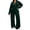 Green, variant on 2 Piece Women's Velour Tracksuit, 1/2-Zip Long Sleeve Hoodies Elastic Waist Pants, Fall Vintage Soft Casual Sets S-3XL