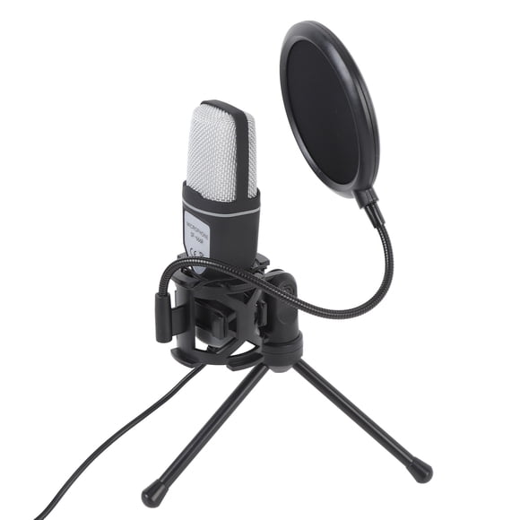 PC Microphone, Gaming Microphone Noise Reduction RGB Lighting USB Wired for Streaming