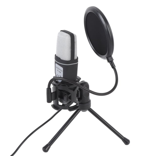Microphone de Jeu, Microphone PC Filaire USB Haute Sensibilité Réduction de Bruit pour Studio