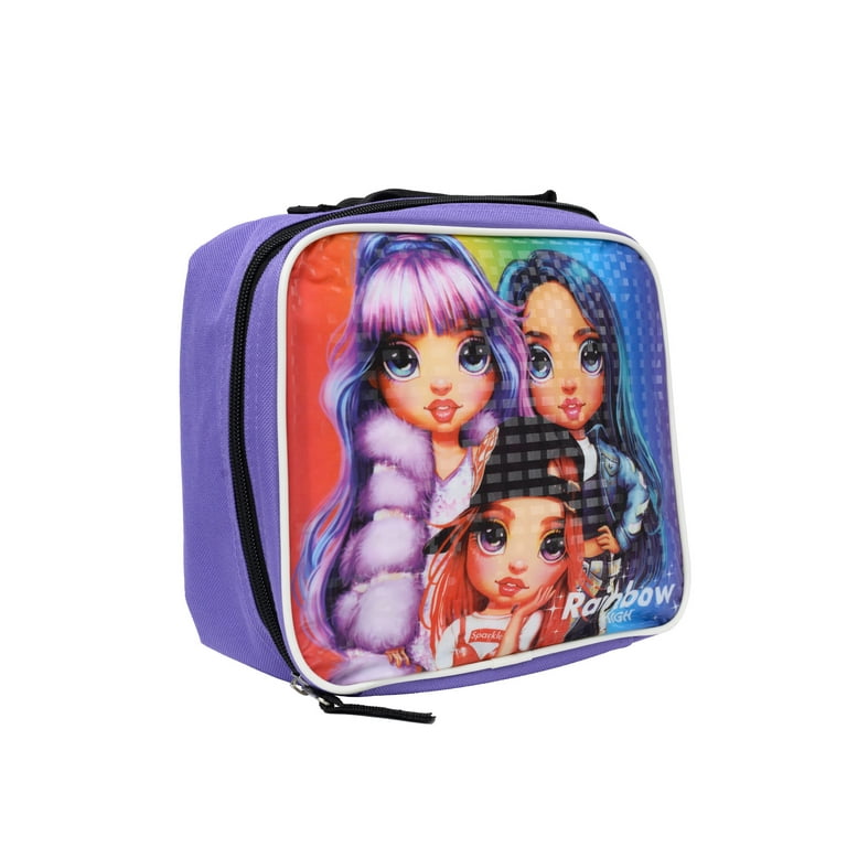 Rainbow High Lunch Bag Insulated Ruby Violet Skyler Dolls Girls Rainbow Colors