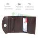 thumbnail image 2 of Cartera Tarjetero Piel Genuina Monedero Broche Imán cafe, 2 of 7