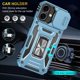 thumbnail image 3 of For iPhone 17 Case Kickstand Slide Lens Lid PC + TPU Drop - Navy Blue, 3 of 5