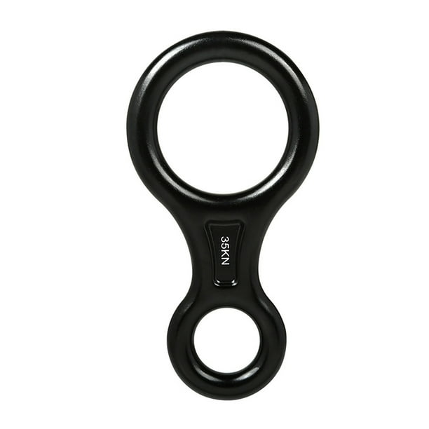 Soidarity Anillo de escalada en roca Descensor de actividad al aire libre de 8 formas para cuerda de 8-13 mm Negro Type2 NO2 Soidarity OD022230-01