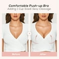 thumbnail image 4 of Women's Push Up Bra Racerback Front Closure Bras Plunge Underwire Tshirt Padded Lace, 4 of 7
