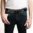 thumbnail image 2 of Adjustable Belt, Clamp Buckle, Cut-to-Fit, Marvin the Martian 4 Poses Mars Landscape Black White Greens, 2 of 3
