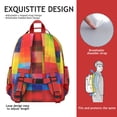 thumbnail image 5 of Checkered Backpack for School,Cute School Bag,Schoolbag with Adjustable Shoulder Straps & Padded Back,15.25"x11.5"x5.25", 5 of 6