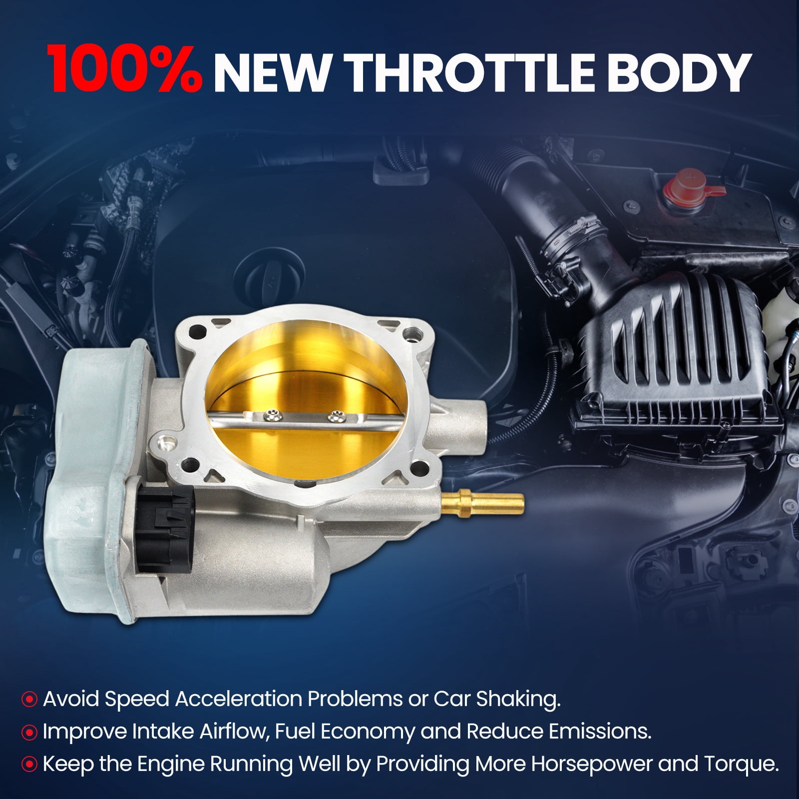MOCA AUTOPARTS Electronic Throttle Body Fit for 2005-2007 Pontiac Grand Prix V8 5.3L & 2003-2007 GMC Envoy L6 4.2L & 2004-06 Chevrolet Colorado L5 3.5L