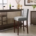 thumbnail image 2 of Home Fare Shelter Wing Back Upholstered Barstool in Gray, 2 of 2
