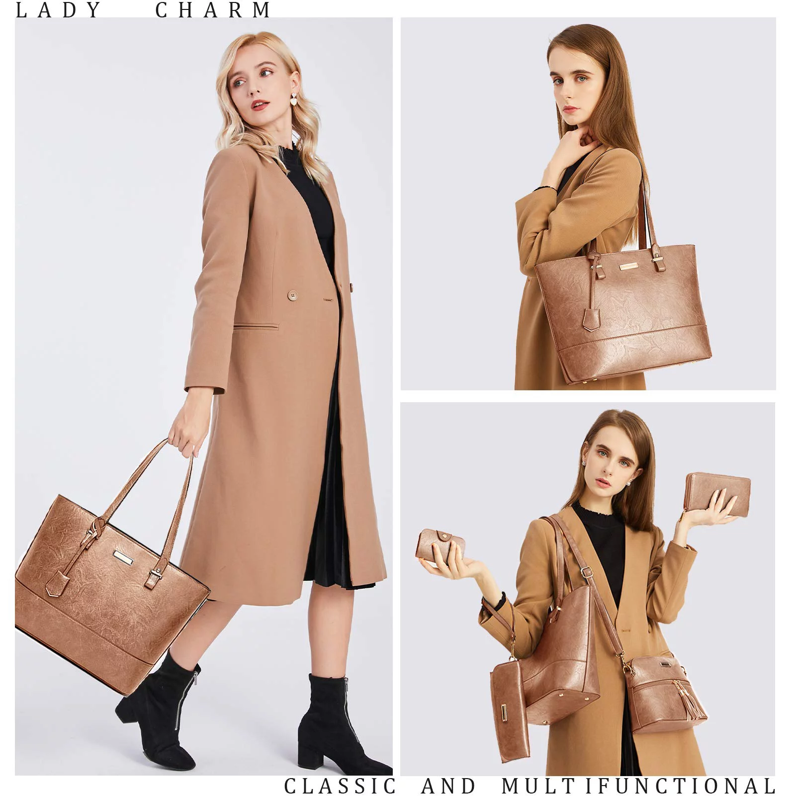 OUSIMEN Purses and Handbags for Womens Satchel Shoulder Tote Bags Wallets