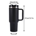 thumbnail image 3 of Taza para coche, taza con mango de acero inoxidable 304, taza de hielo con pajita, 40oz, 3 of 8