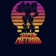 thumbnail image 2 of Men's Nintendo Super Metroid Retro Fade  Graphic Tee Navy Blue 3X Large, 2 of 5