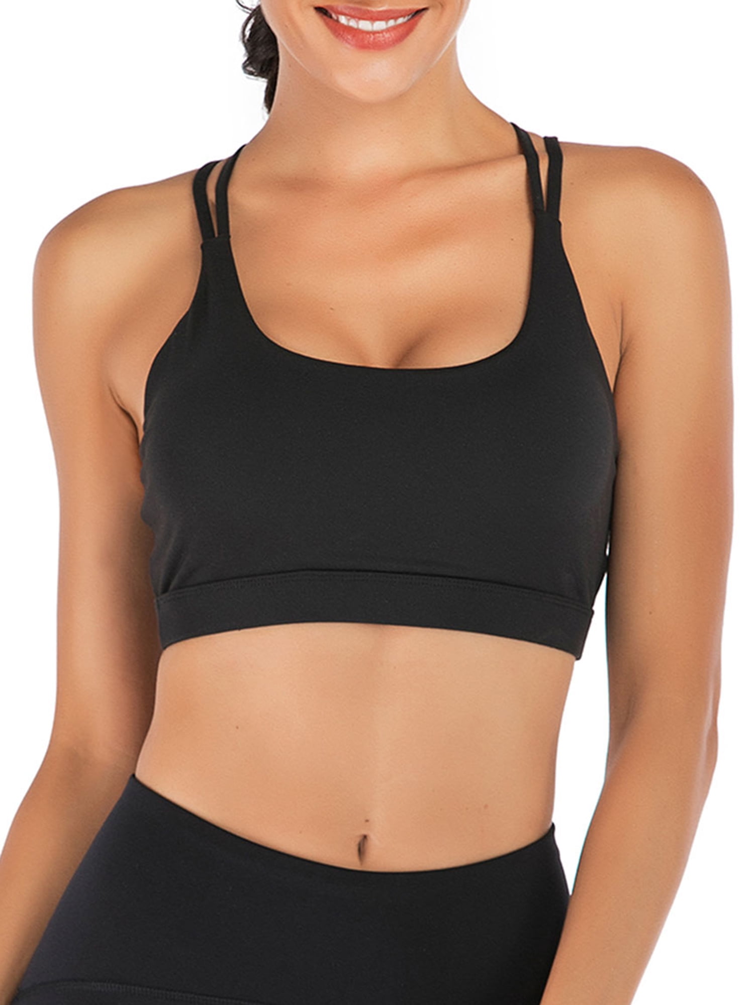 YouLoveIt YouLoveIt Sports Bra Women's Active Fashion Cross Back