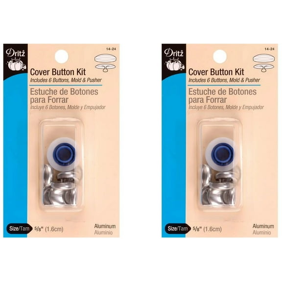 (2-pack) - Dritz Cover Button Kits, Size 24 5/8" 6