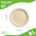 thumbnail image 2 of 6 Inch Round Plates | Tree-Less™ Compostable Molded Fiber, 2 of 3
