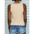 thumbnail image 3 of Women's Crew Neck Casual Loose Sleeveless Shirt Lace Tanks Tops, 3 of 4