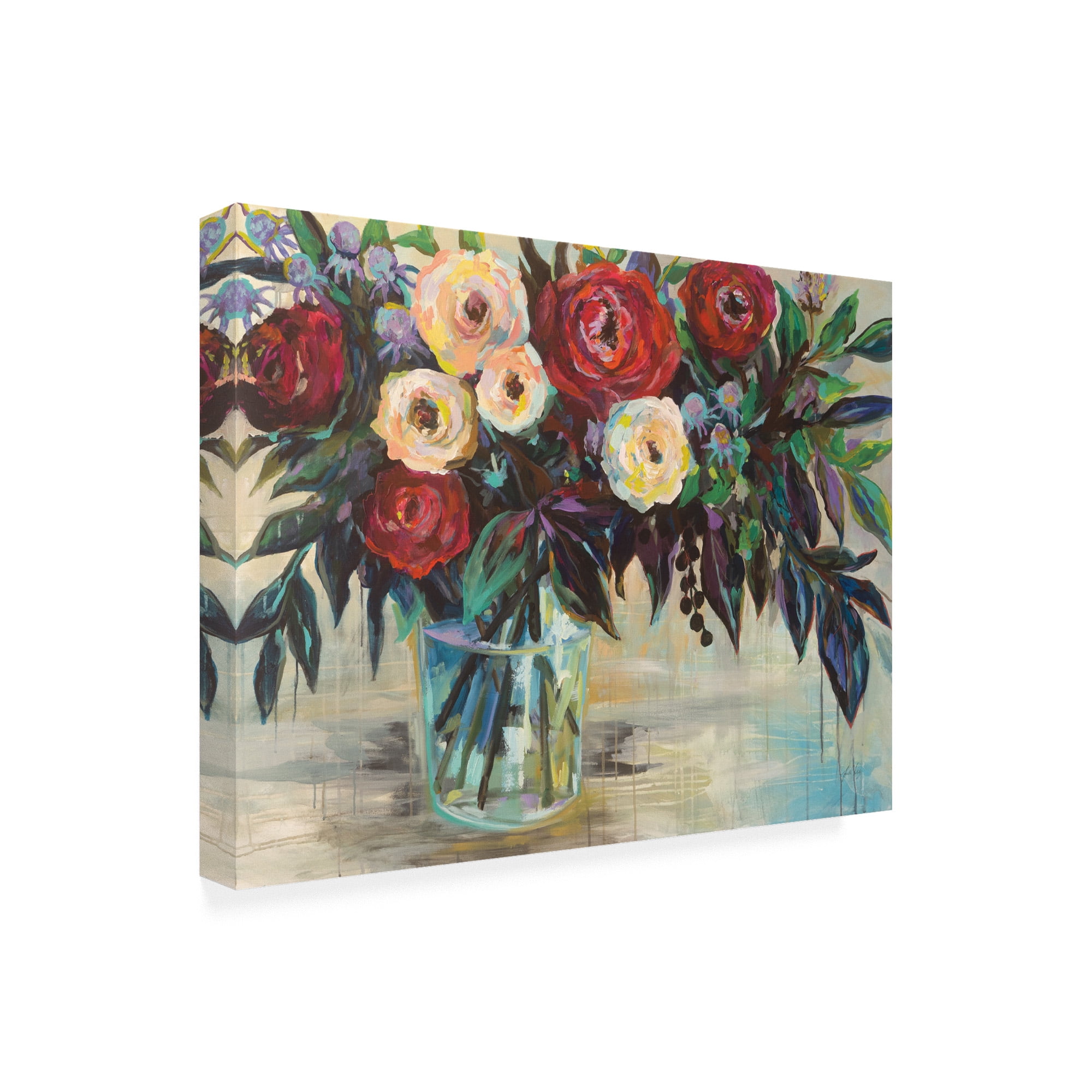 Trademark Fine Art 'Winter Floral' Canvas Art by Jeanette Vertentes