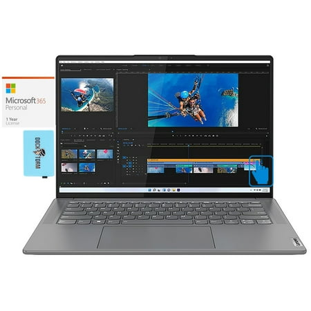 Lenovo Slim 7 Pro X Home/Business Laptop (AMD Ryzen 9 6900HS 8-Core, 14.5'', 60 Hz Touch 3072x1920, NVIDIA GeForce RTX 3050, Win 10 Pro) with Microsoft 365 Personal , Dockztorm Hub