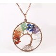 thumbnail image 6 of K-KED 7 Chakra Gemstone Tree of Life Pendant Necklace Healing Energy Christmas Gift-Silver, 6 of 9