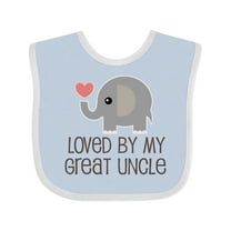 Inktastic My Great Uncle Loves Me Boys or Girls Baby Bib