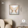 thumbnail image 5 of Elegant Angel Wings Canvas Elegant White Gold Wall Art by Art Remedy, Gold Frame, 24" x 24", 5 of 7