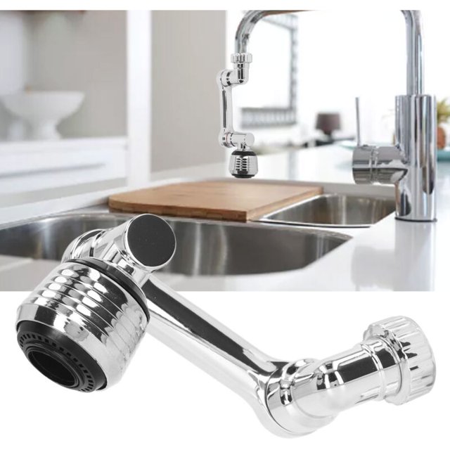 Extensor de grifo giratorio plegable de 1080 grados, extensor de aireador de grifo de fregadero universal para grifo de balcón de cocina