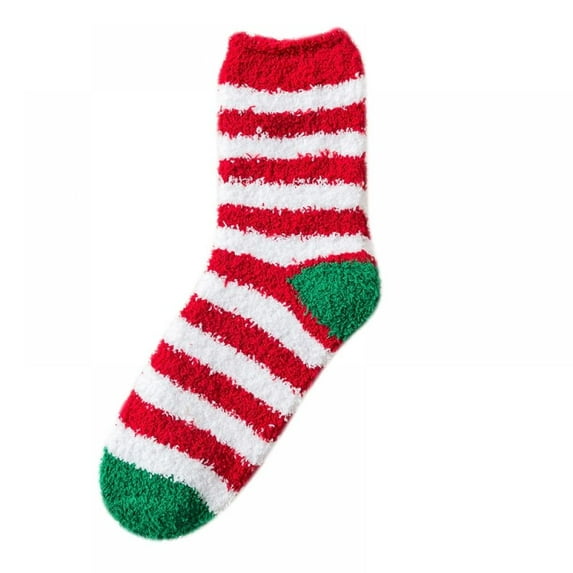 Xmarks Adult Christmas Holiday Socks Warm Winter Cozy Socks Fuzzy Socks With Plus Size And Anti-Slip Bottom