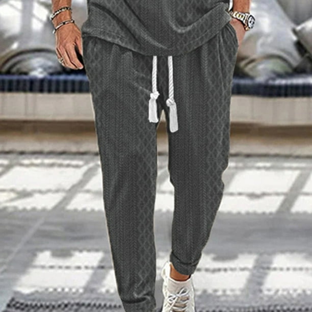 Pantalones largos para hombre, leggings deportivos holgados, pantalones casuales con cordón de gran tamaño, pantalones largos para hombre, pantalones para hombre