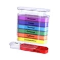 thumbnail image 1 of MERIGLARE Daily Pill Case with Small Compartments Medication Dispenser for Supplements colorful, 1 of 9