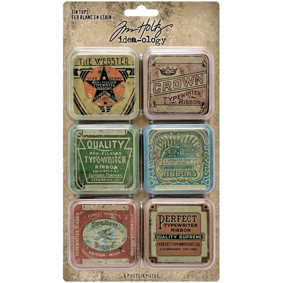 Idea-Ology Tin Tops-6/Pkg