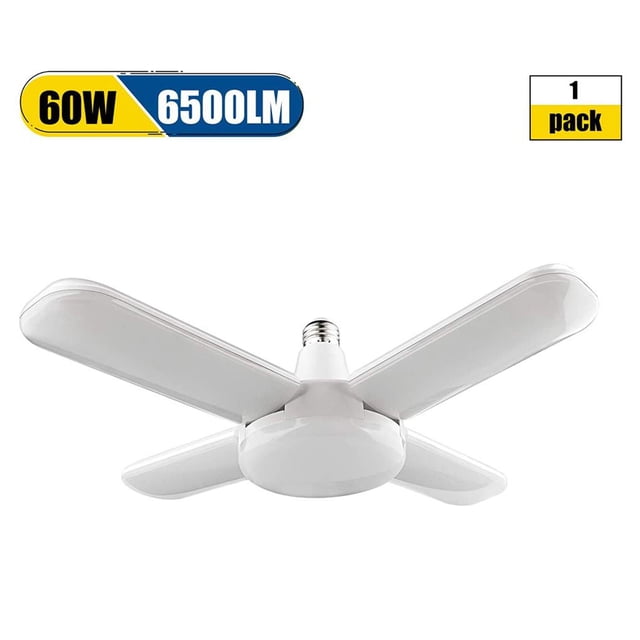 yingyy LED Ceiling Lamp Foldable Four Leaf Light Worklight Lamp for Warehouse Office Supermarket