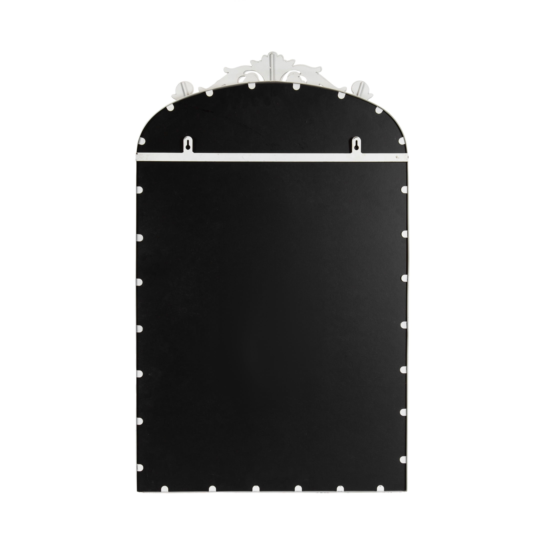 Kate and Laurel Arendahl Decorative Arch Pinboard, 19 x 31, White, Framed Arched Ornate Vintage Cork Board for Use as Motivational Vision Board or Wall Organizer