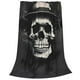 thumbnail image 2 of Balery Magician Hat Skull Manta de Felpa Suave y Acogedora – Cobija de Franela Aterciopelada para Cama, Lavable y Cálida para Sofá, Mascotas, Transpirable-40"x30", 2 of 7