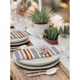 thumbnail image 5 of Orange Grey Striped Cloth Napkins Set of 4 Reusable Dinner Napkins, Horizontal Lines Simple Minimalist Cocktail Napkin Washable Table Napkins for Wedding/Holiday Party/Baby Shower 20"x20", 5 of 7