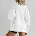 thumbnail image 4 of qucoqpe Women's Athletic Collar Half-Zip Pullover Sweatshirts Casual Long Sleeve Pocket Sweatshirt for Gym Running Daily Wear White 2XL, 4 of 5