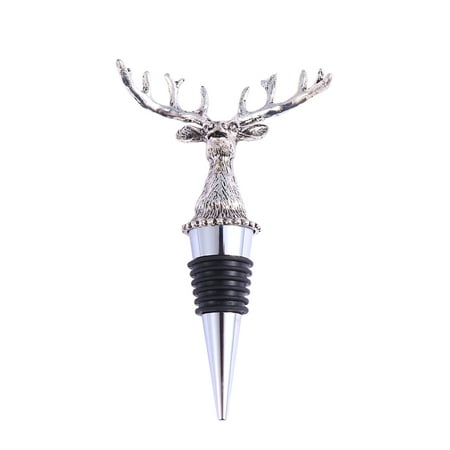 

Nuolux Metal Bottle Stopper Stopper Deer Head Animal Cork Rubber Pourerfitting Spout Corks Reindeer Plug Caps Elk Alloy