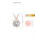 thumbnail image 3 of ANGARA Natural Diamond Solitaire V-Bale Pendant in 14K Rose Gold for Women (Size-5.9mm| Color-I-J| Clarity-I1-I2) | April Birthstone, Anniversary, Jewelry Gift for Women | Natural Diamond Necklace, 3 of 9