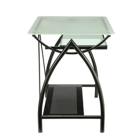 OSP Home Furnishings - Newport Computer Desk - Black/Transparent