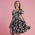 thumbnail image 2 of Globus Women Printed Puff Sleeve Fit & Flare Dress, 2 of 6