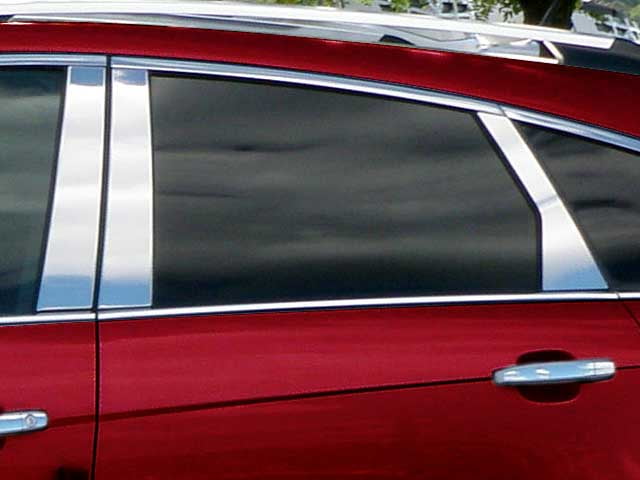 Fit For Lincoln MKZ 2014-2020 Matte Silver A Pillar Vent Air Outlet Frame Trim 