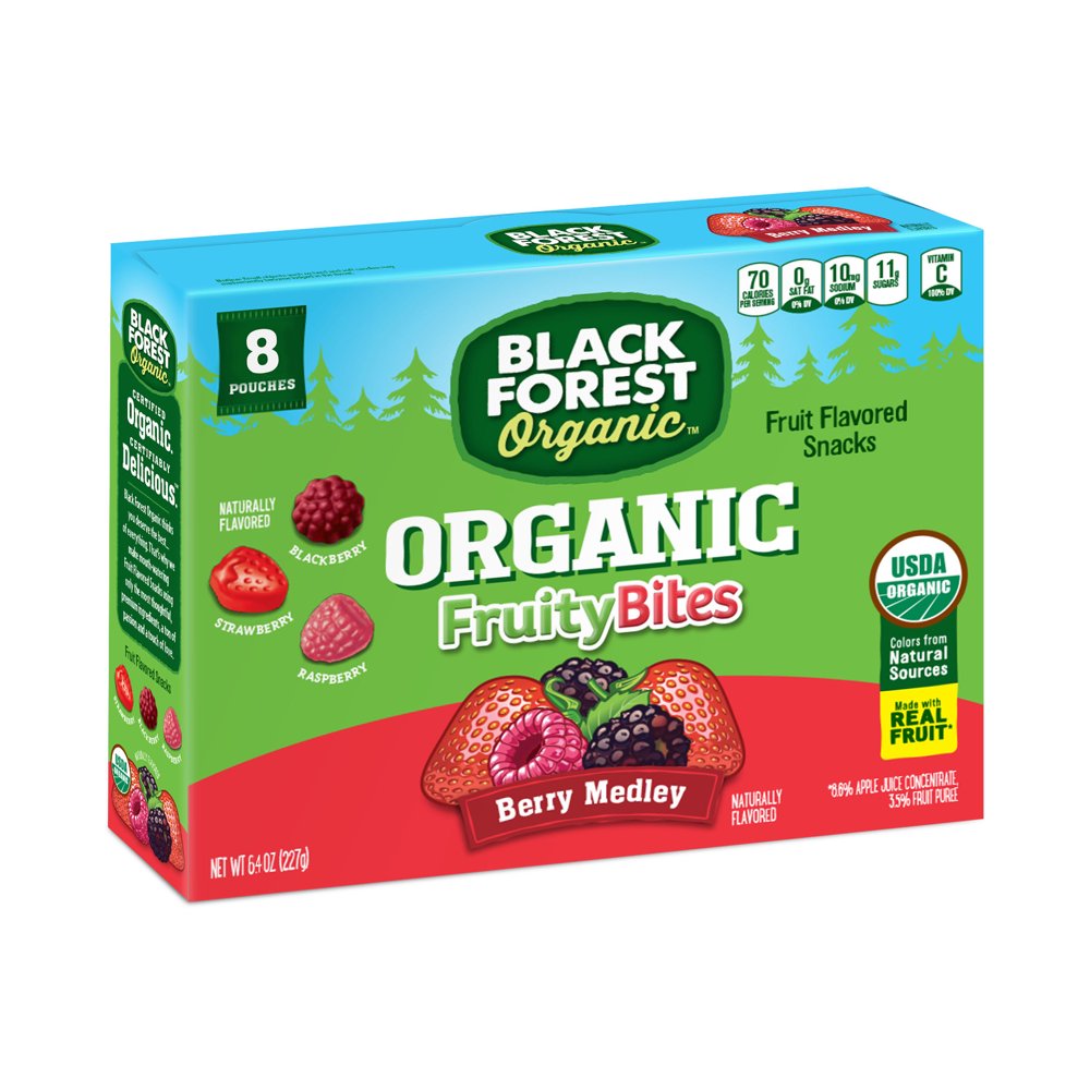 Black Forest Organic Fruity Bites Fruit Snacks, Berry Medley, 0.8 Ounce