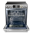 thumbnail image 3 of FOTILE FreshBake Technology 30-in Glass Top 5 burners 5.7-cu ft Air Fry Convection Oven Slide-In Electric Range ( Stainless Steel ), 3 of 5
