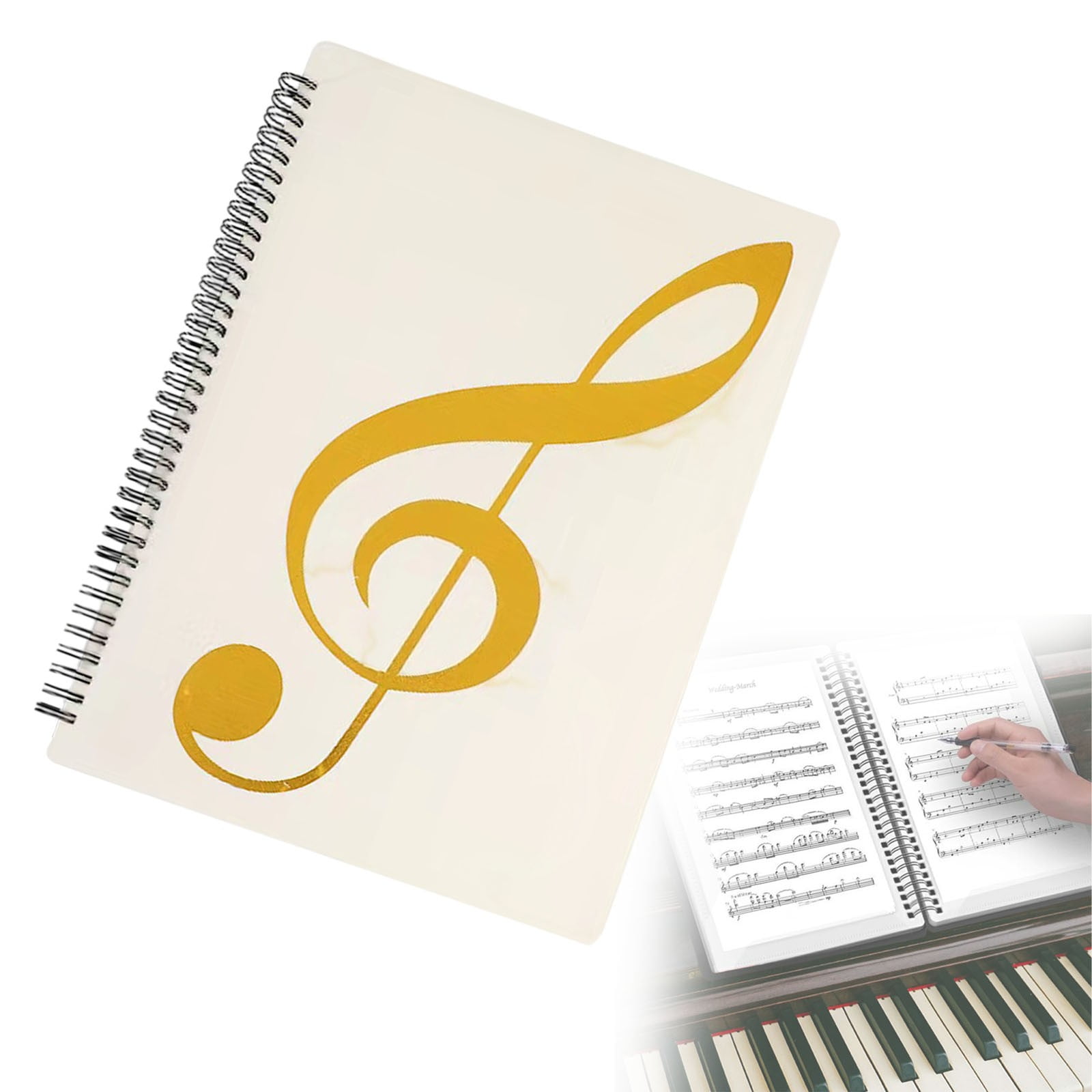 1 Music Score Folder Sheet Music Folder 60 Pages Sheet Music /Holder Letter Size Writable & Detachable Choir Folder